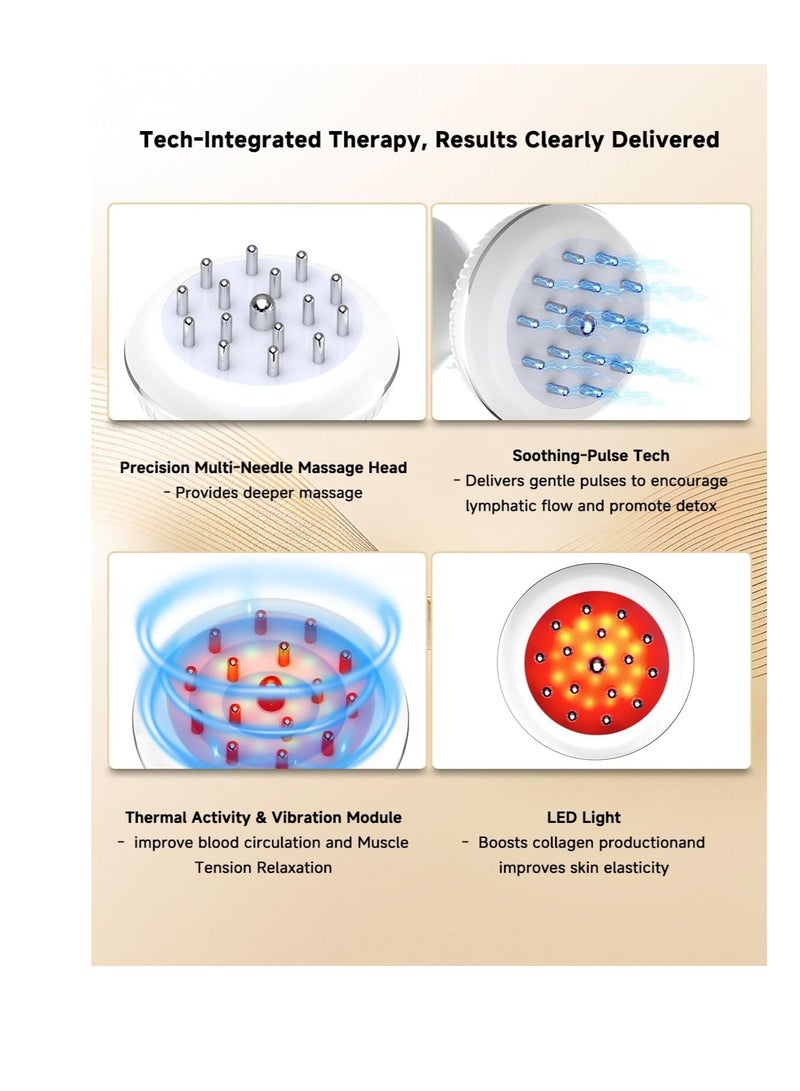 general Lymphatic Drainage Massager, Electric Anti Cellulite Massage Tool, Helps Reduce Stretch Marks & Cellulite for Legs & Arms & Belly, Body Sculpting Machine with Microcurrent, Light, Heat & Vibration - Image 4