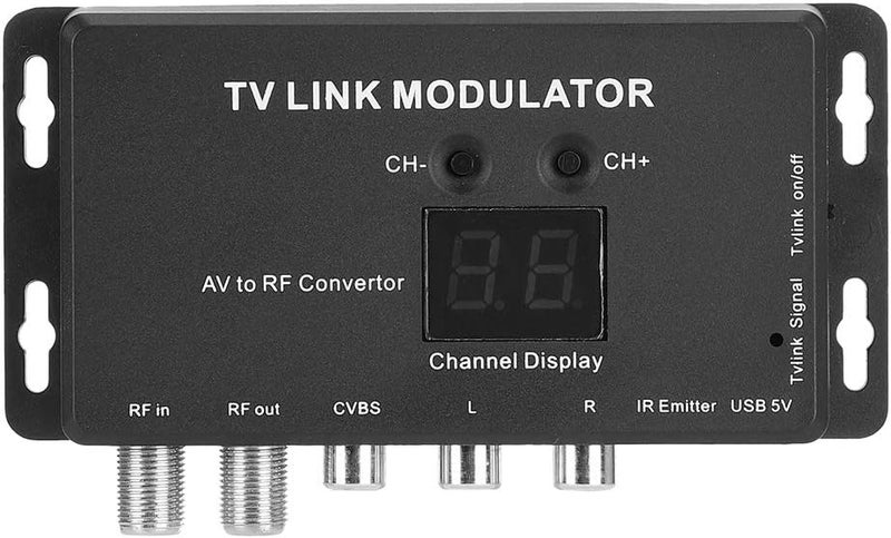 cheekyglo UHF Modulator TV Link Modulator, Universal Composite A/V to RF Coax Agile Modulator RF TV Micro Modulator RCA Compact RF Modulator Converter IR Extender Support PAL - Image 5