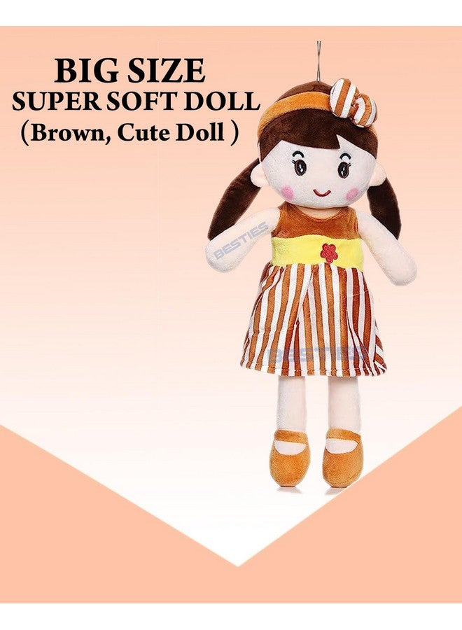 Glance Soft Cute Looking Beautiful Doll | Attractive Stuffed Toys | Grab Your Attention on Little Darling Doll (Brown Cute Doll 80cm) - Image 3