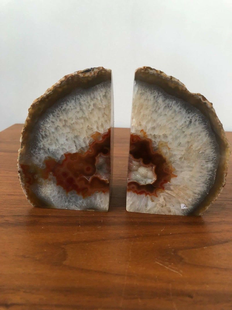 AMOYSTONE Natural Agate Bookends, Stone Book Ends for Kidsâ€™ Books, Small Crystal Book Stopper 2-3 LBS, Decorative Bookends for Shelves, for Children's - Image 3
