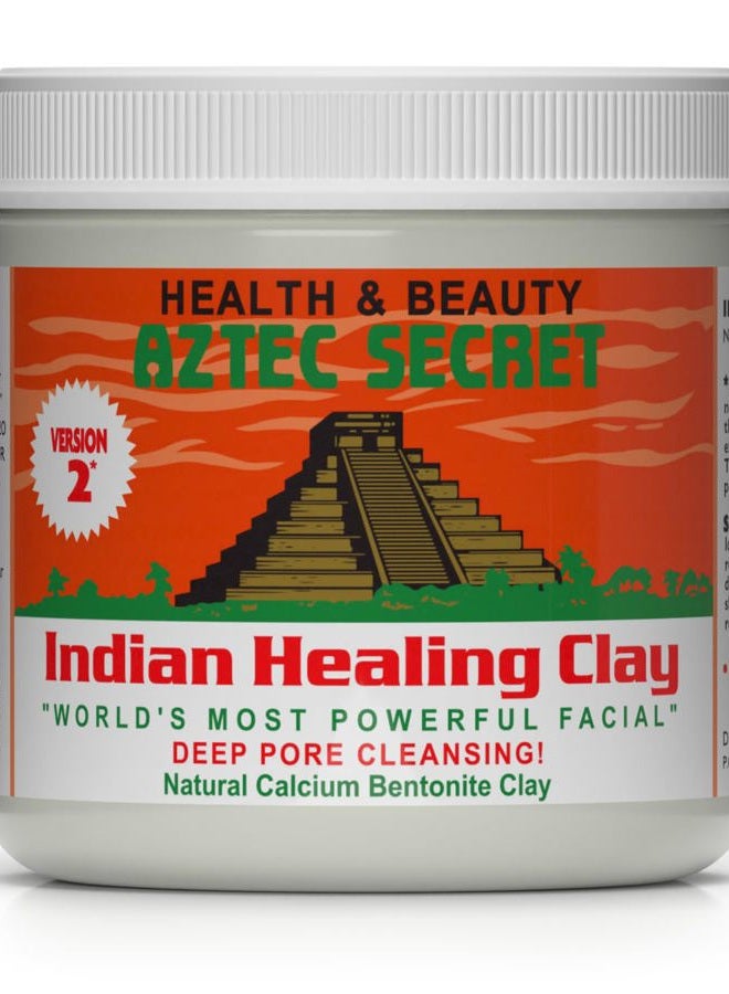 AZTEC SECRET – Indian Healing Clay 1 lb – Deep Pore Cleansing Facial & Body Mask – The Original 100% Natural Calcium Bentonite Clay – New Version 2 - Image 1