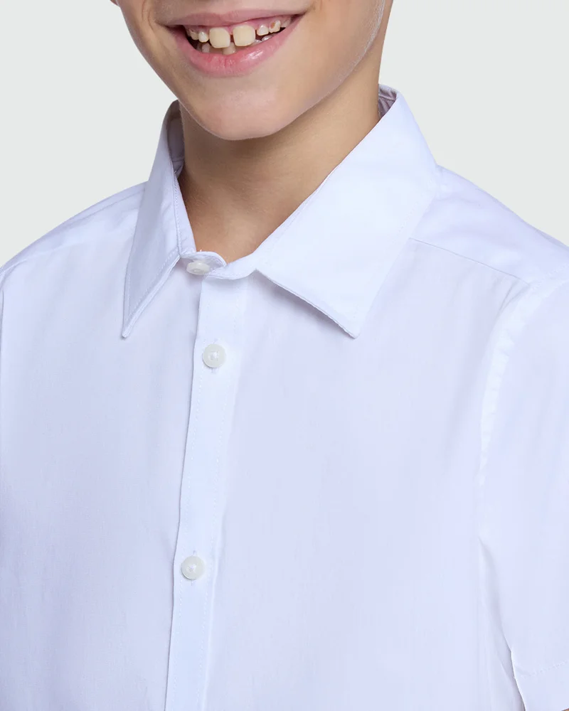 Ovs Bright White Short Sleeve Shirt For Boys – OVS