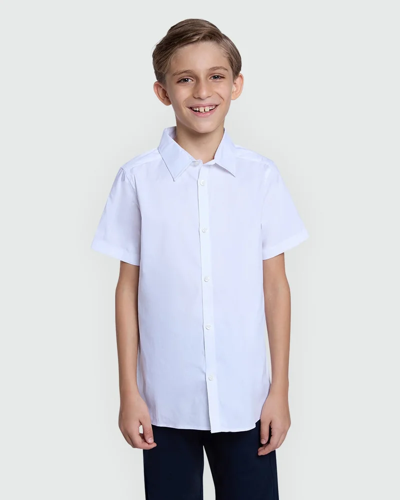 Ovs Bright White Short Sleeve Shirt For Boys – OVS