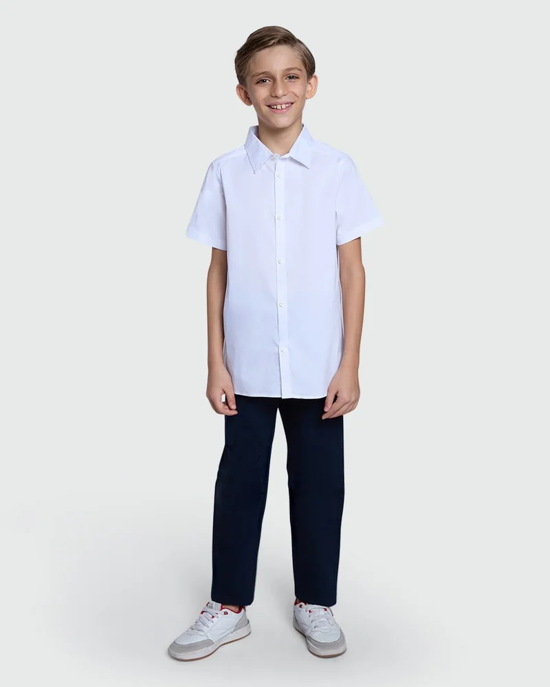 Ovs Bright White Short Sleeve Shirt For Boys – OVS