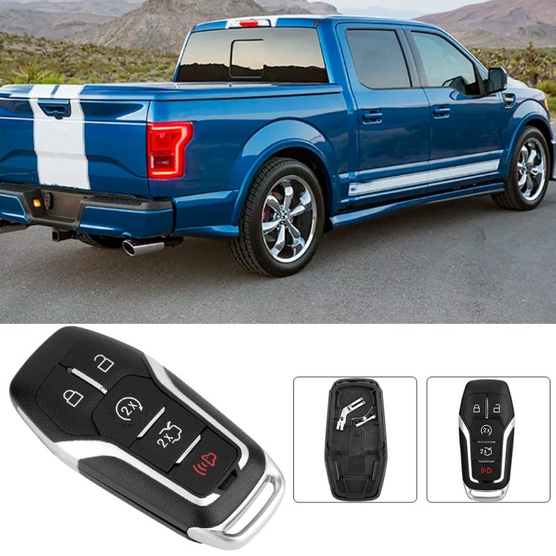 Key Fob Case Replacement Keyless Entry Remote Smart Key Fob Shell - Compatible with M3N-A2C31243800 Outer Cover Shell for Ford Mustang F-150 - Image 5