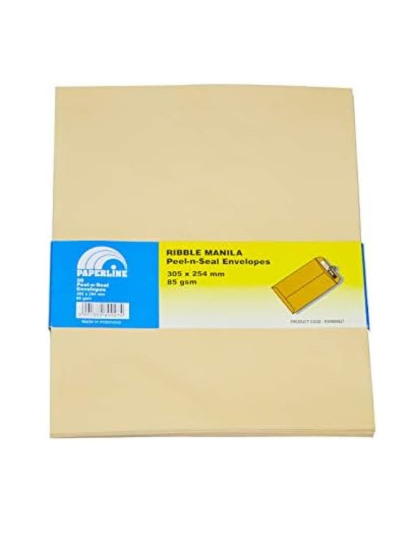 PAPERLINE-Indonesia 50 Peal & Seal RIBBLE MANILA -(305 * 254MM) 85GMS - Image 1