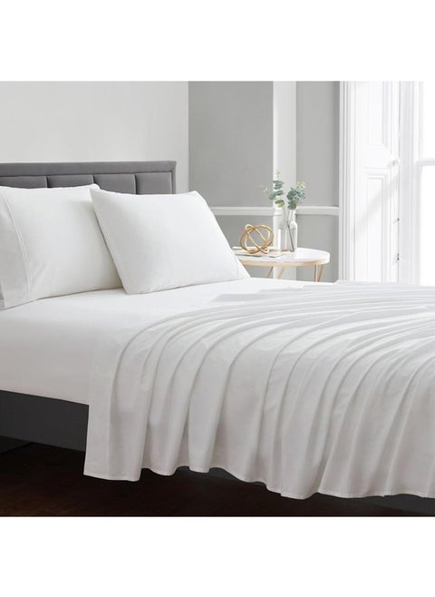 BLUECLANS Twin Size Sheet Set White 1000 Thread Count Egyptian Cotton Sheets 4 Pc Bed Sheet Set 17” Deep Pocket Cooling Sheets Luxury Bedding Sateen Weave Flat, Fitted Sheet, 2 Pillow Cases