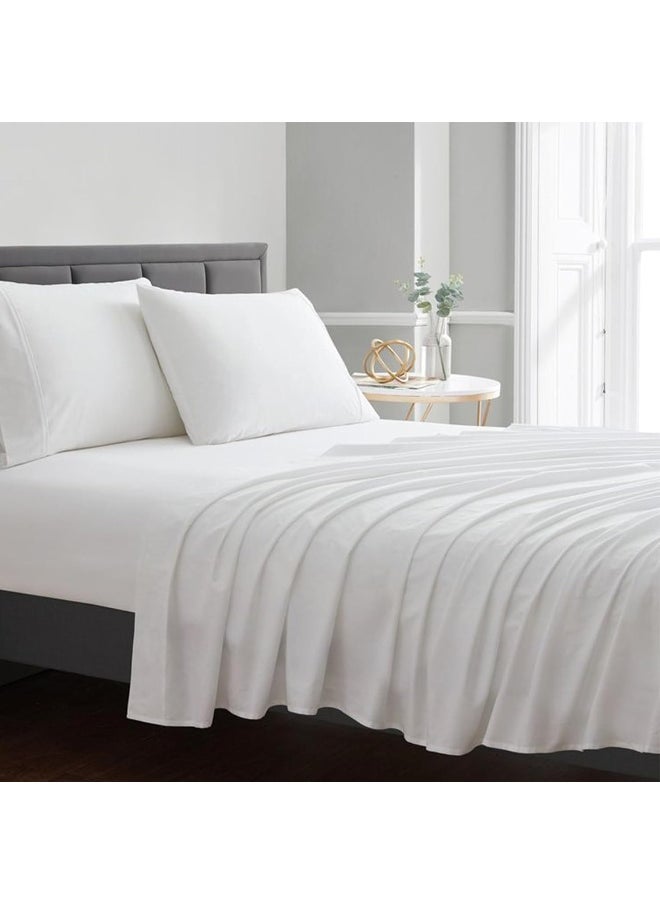 Generic - BLUECLANS Twin Size Sheet Set White 1000 Thread Count Egyptian Cotton Sheets 4 Pc Bed Sheet Set 17” Deep Pocket Cooling Sheets Luxury Bedding Sateen Weave Flat, Fitted Sheet, 2 Pillow Cases - Image 1