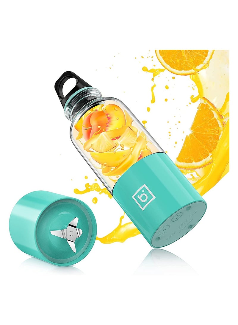 Portable USB Rechargeable Blender, 17.6 Oz High-Speed 4-Blade Fruit Mixer, Mini Juicer for Smoothies and Shakes, Ideal for Travel and Outdoor Activities, 2600mAh Battery - Image 1