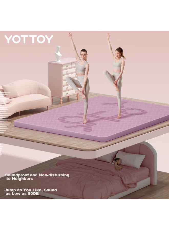 Yottoy Large Yoga Mat, Double Size, Thickened, Non-slip, Shock-absorbing, Exercise Mat, Children's Home Dance Mat - Image 5
