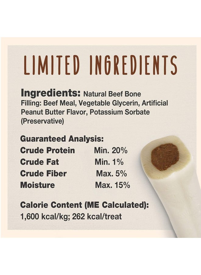 Cadet - Cadet Junior Stuffed Shin Bones - Highly Digestible, High Protein, Long-Lasting Dog Chew Bone for Aggressive Chewers, Supports Dental Health, - Peanut Butter Flavor, Petite (2 Count) - Image 1