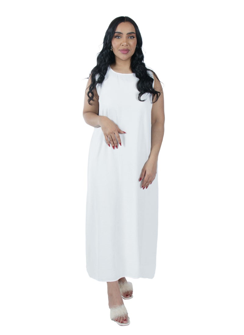 Generic White Abaya Dress and Lining  - Image 1