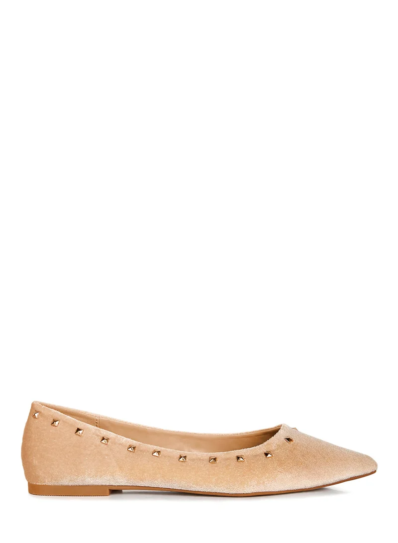 London Rag Casual Walking Metallic Loafers Beige
