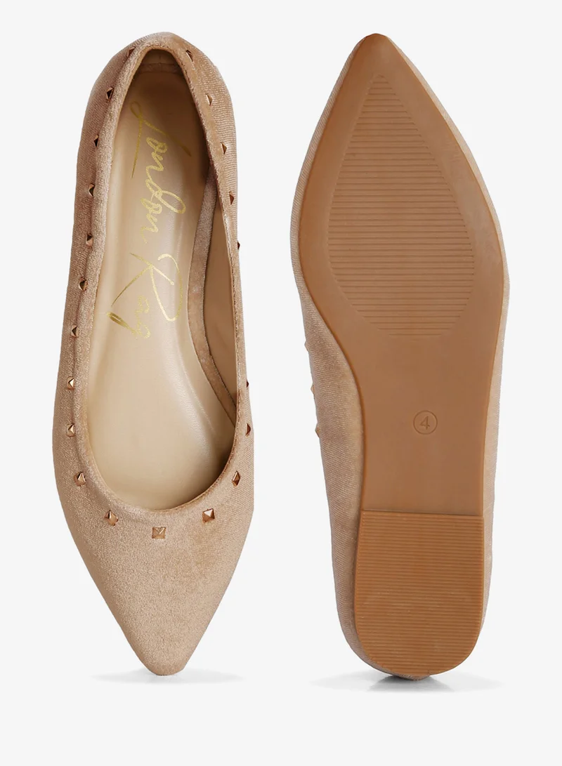 London Rag beige Casual Walking Metallic Loafers Beige for Women | Best Price UAE