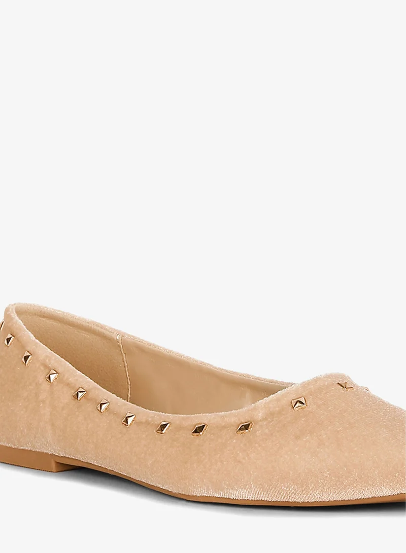 London Rag beige Casual Walking Metallic Loafers Beige for Women | Best Price UAE