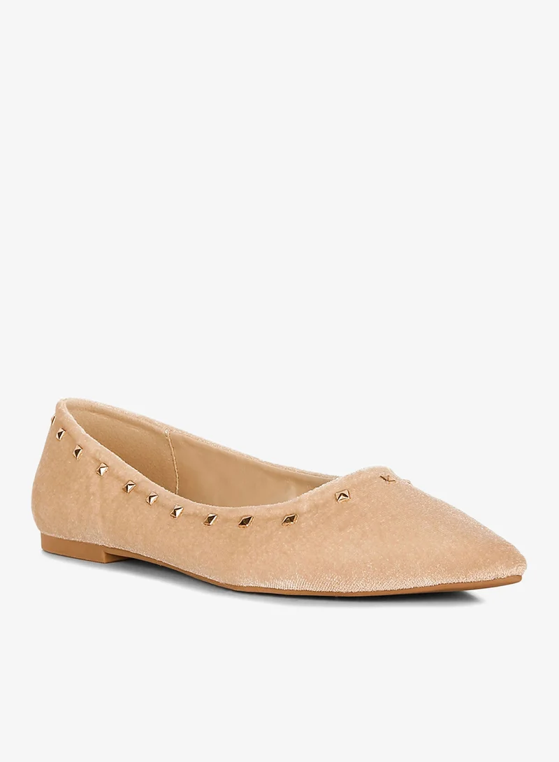 London Rag beige Casual Walking Metallic Loafers Beige for Women | Best Price UAE