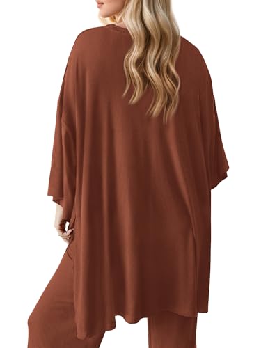 FMEYOA Women's Nursing Pajamas Maternity Pajama Postpartum PJS Breastfeeding Long Sleeve Top & Pants Sets with Pockets - Image 5