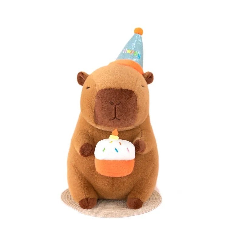 Y&D High Quality Kawaii Birthday Cake Capybara Plush Animal Toy Doll Kids Birthday Gift Sleeping Toy Plushie Cushion - Image 2