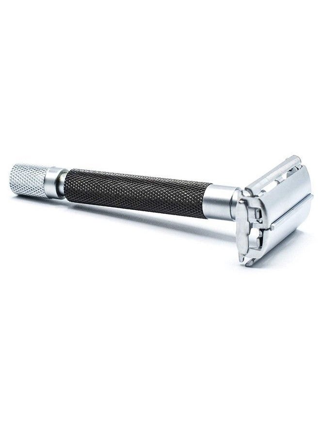 Parker Safety Razor Parker 74R Butterfly Open Double Edge Safety Razor For Men And Women With 5 Parker Platinum Blades New For Spring 2021 (Graphite)  - Image 3