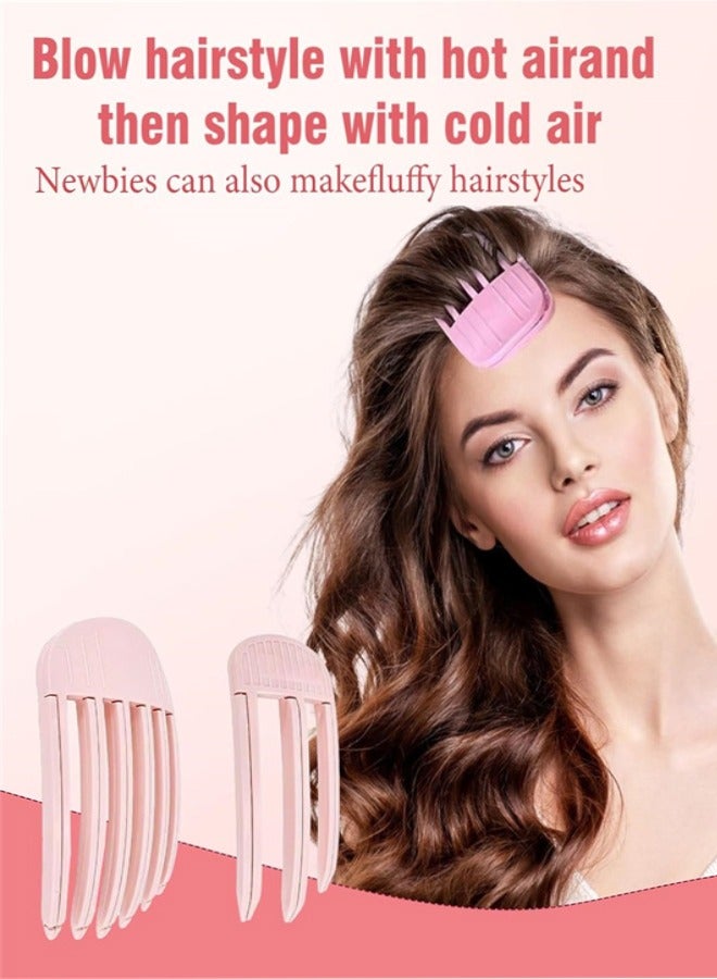عدد 2 قطعة مشابك تكثيف الشعر للحصول على تسريحة شعر كثيفة ومنتفخة، أداة سهلة لرفع الشعر من الجذور للنساء والرجال، مشابك رفع الجذور بدون تجعيدات للحصول على تسريحة شعر طبيعية منتفخة ومنتفخة، مشط تصفيف الشعر، وردي - Image 5