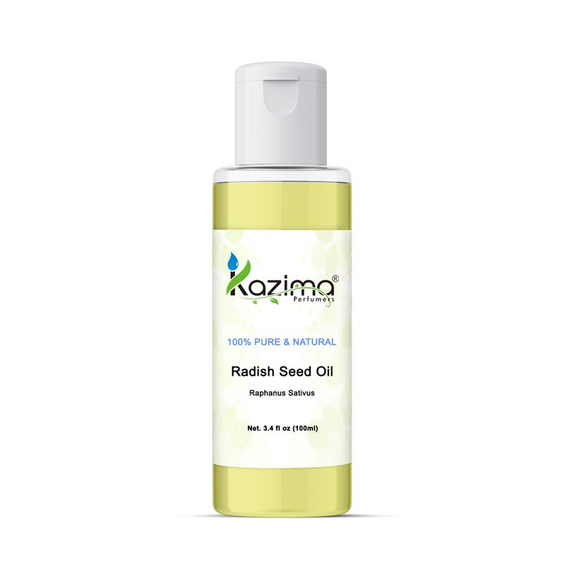 KAZIMA Radish Seed Cold Pressed Carrier Oil - 100% Pure Natural & Undiluted For Skin care & Hair care (100ml)