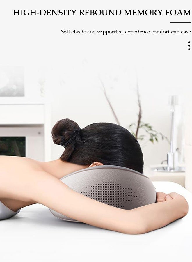 DUNISO Massage Face Pillow, Ergonomic Memory Office Nap Pillow, High Rebound Face Down Pillow for Sleeping, Face Rest Neck Head Cushion for Spa Salon Travel - Image 4