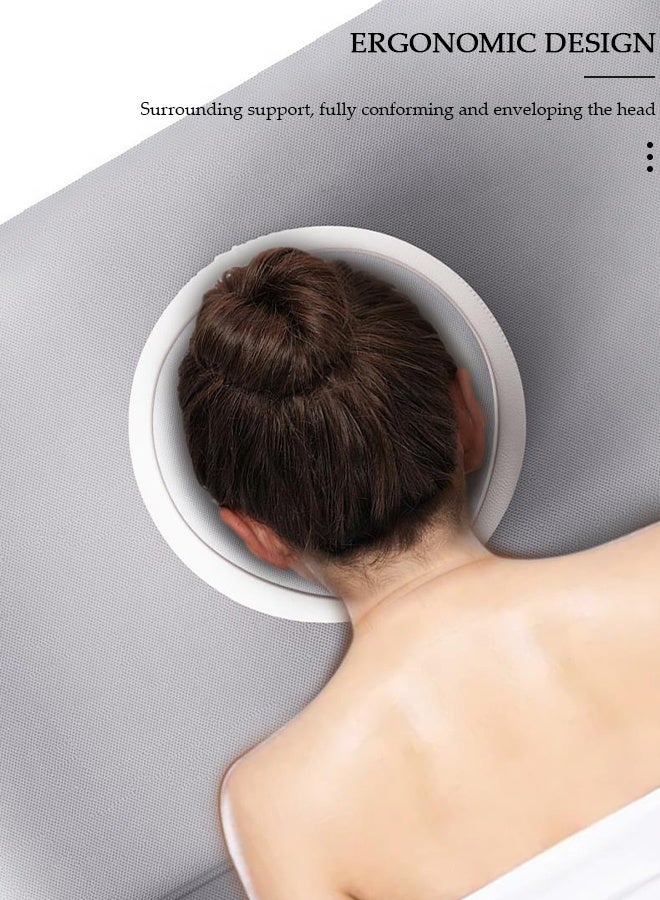 DUNISO Massage Face Pillow, Ergonomic Memory Office Nap Pillow, High Rebound Face Down Pillow for Sleeping, Face Rest Neck Head Cushion for Spa Salon Travel - Image 3