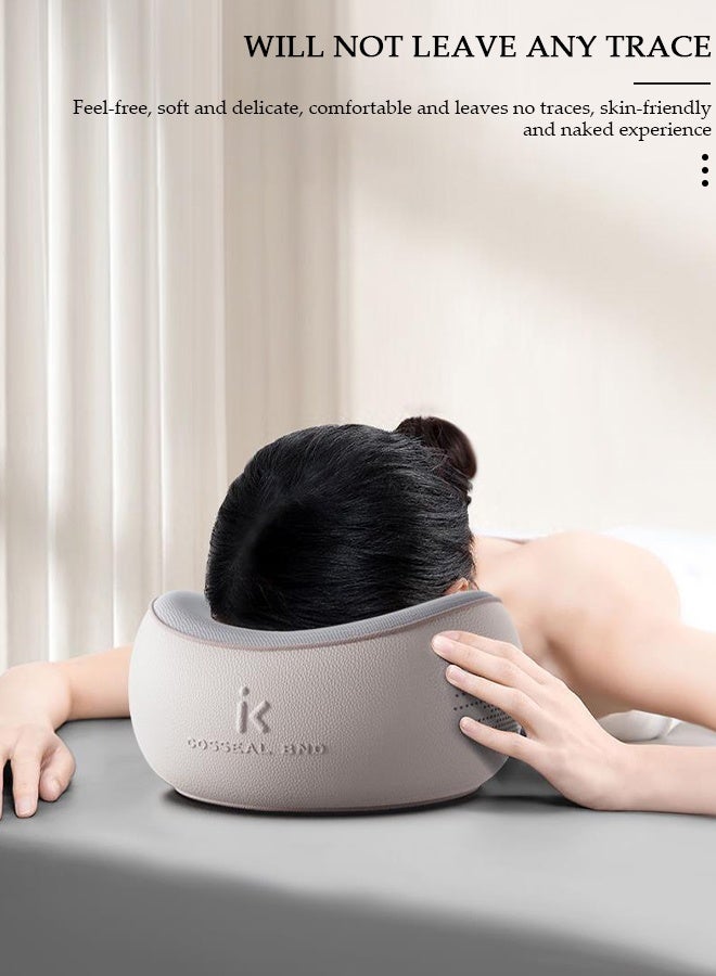 DUNISO Massage Face Pillow, Ergonomic Memory Office Nap Pillow, High Rebound Face Down Pillow for Sleeping, Face Rest Neck Head Cushion for Spa Salon Travel - Image 5