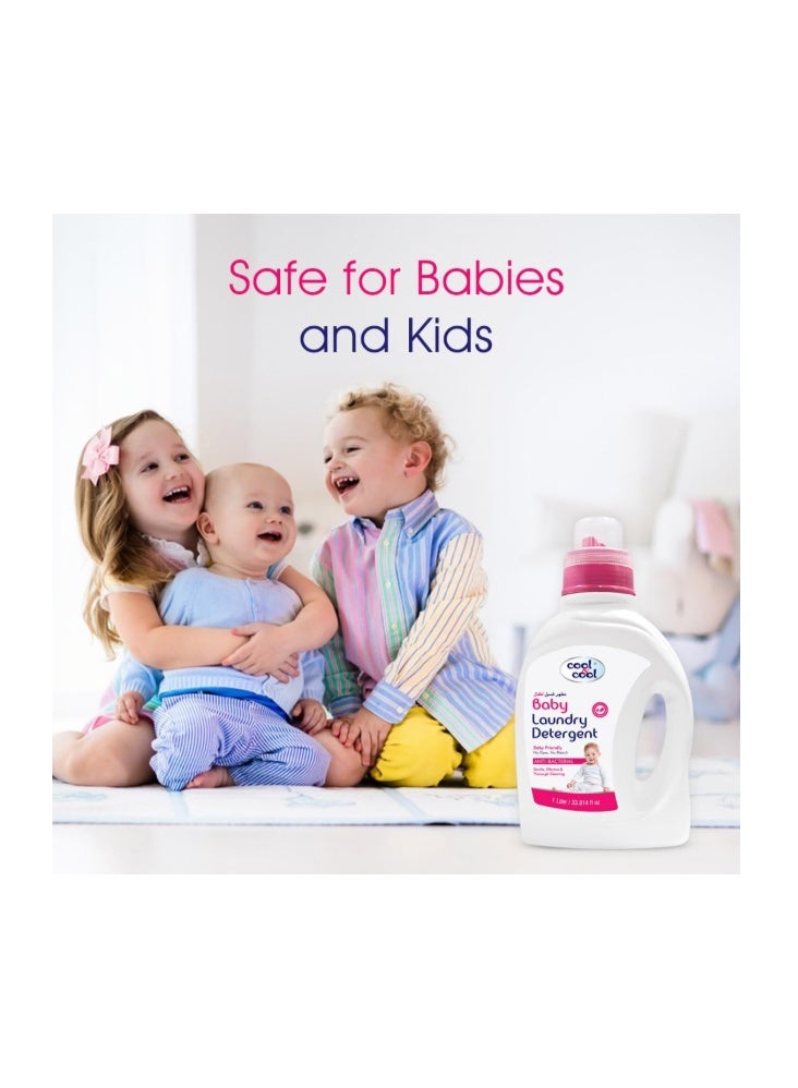 Cool & Cool Baby Laundry Detergent 2 Liters - Gentle, Effective and Thorough Cleaning, Dye Free & Bleach Free,Safe for Babies and Kids - Image 5