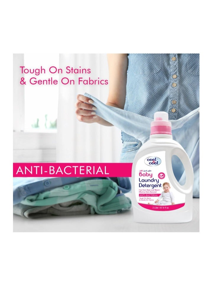 Cool & Cool Baby Laundry Detergent 2 Liters - Gentle, Effective and Thorough Cleaning, Dye Free & Bleach Free,Safe for Babies and Kids - Image 2