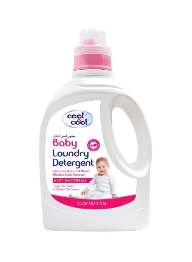 Cool & Cool Baby Laundry Detergent 2 Liters - Gentle, Effective and Thorough Cleaning, Dye Free & Bleach Free,Safe for Babies and Kids - Image 1