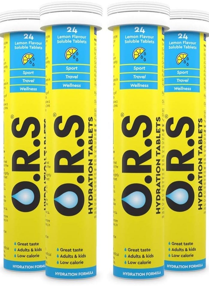 ORS O.R.S Hydration Tablets Lemon Flavor, Pack of 4  - Image 1