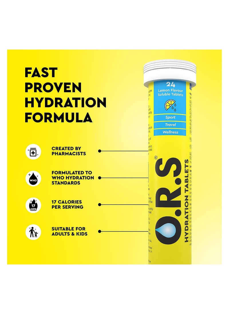 ORS O.R.S Hydration Tablets Lemon Flavor, Pack of 4  - Image 2