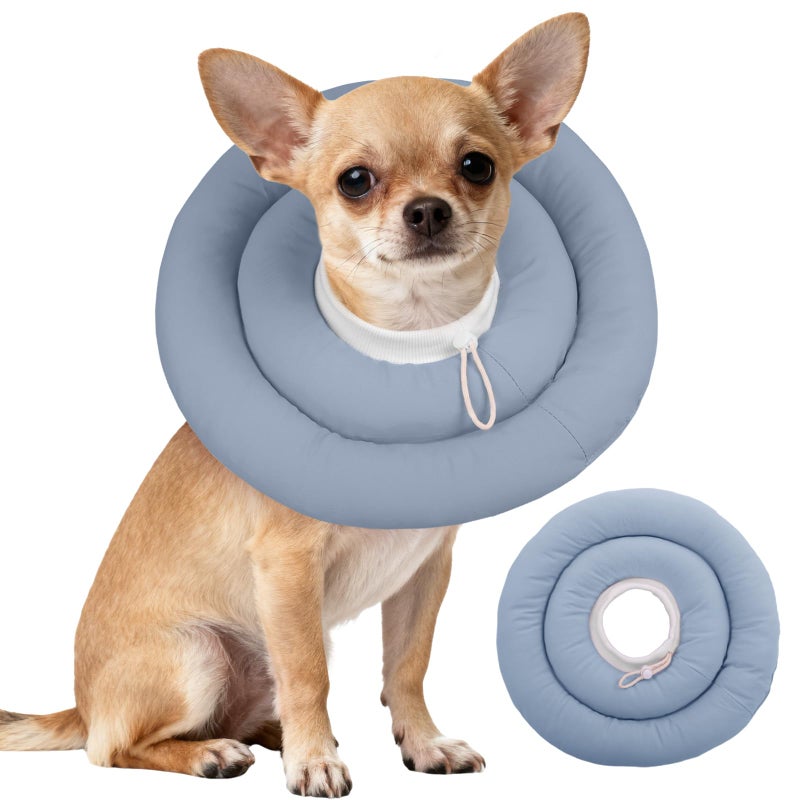 IDOMIK Dog Recovery Collar, Waterproof Soft Dog Cone After Surgery, Comfy Protective Elizabethan Collar Alternative for Dogs Cats, Adjustable Dog Neck Donut Collar Cone Anti-Licking Biting Wounds - Image 1
