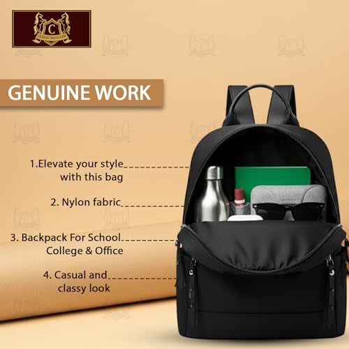 CLASSIC SMUGGLER Laptop Backpack for College School bag for boys and girls, college bag for women and men, office bag, travel bag (Black) - Image 4