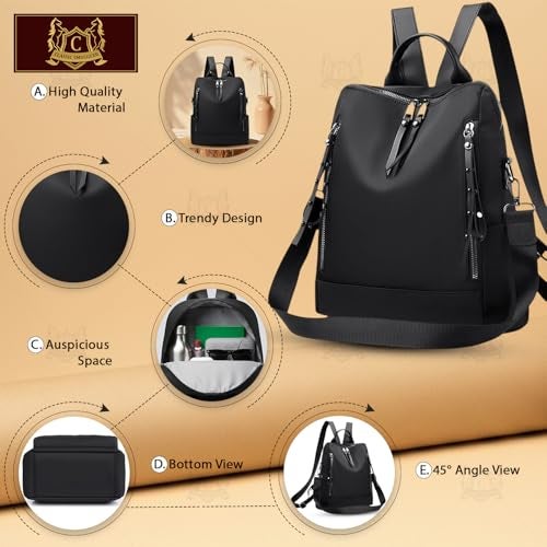 CLASSIC SMUGGLER Laptop Backpack for College School bag for boys and girls, college bag for women and men, office bag, travel bag (Black) - Image 5