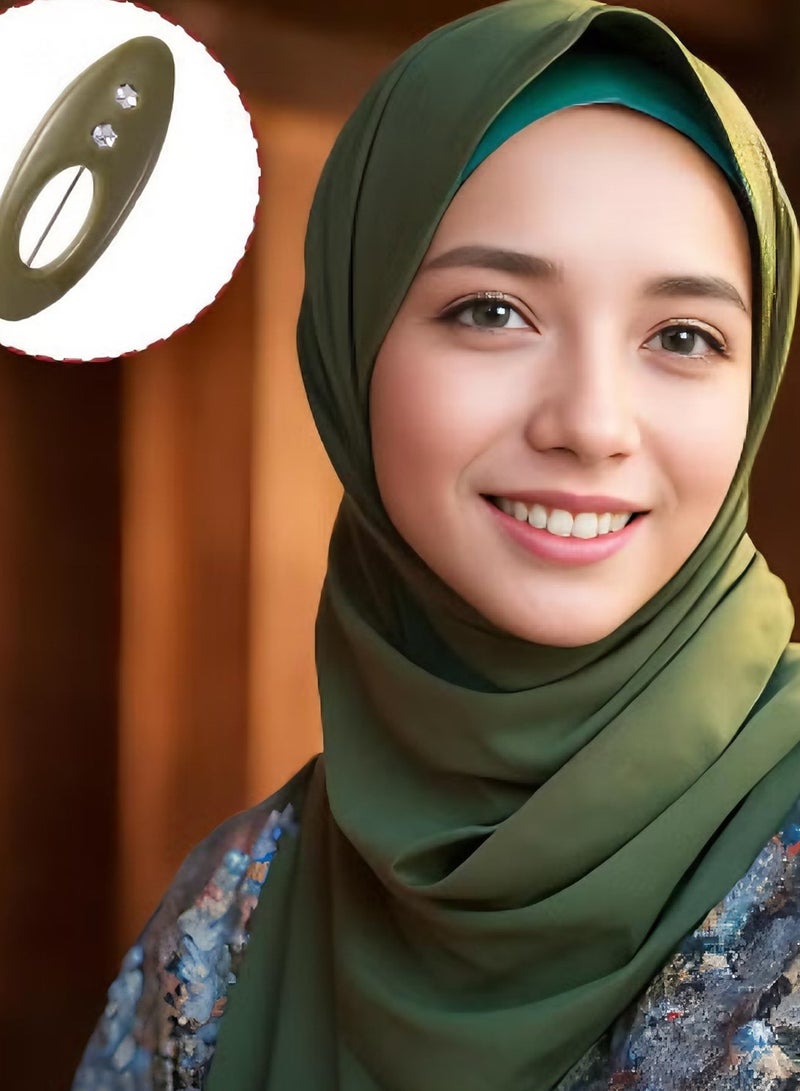 YUFAN 36PCS Headscarf Pin, Fashion Headscarf Pin, Brooch Scarf Pin Safety Lock, Baby Cloth Women's Diaper Pin Muslim Scarf Clothing, Hollow Mixed Colors and Rhinestones, 6 Colors - Image 3