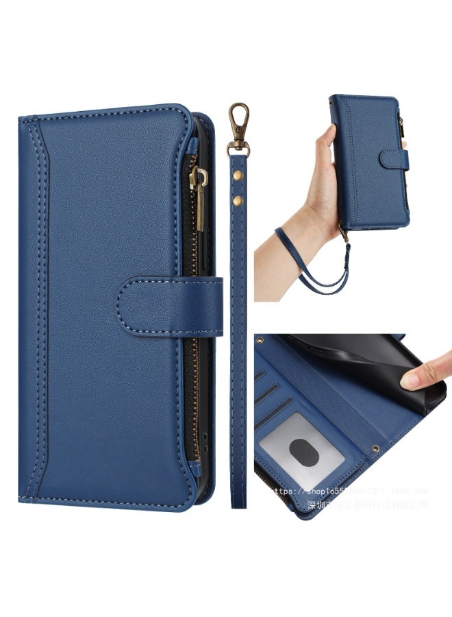 General for Honor 400 Wallet Case with Card Holder, PU Leather Flip Cover with Wrist Strap Magnetic Zipper Pocket  - Image 2