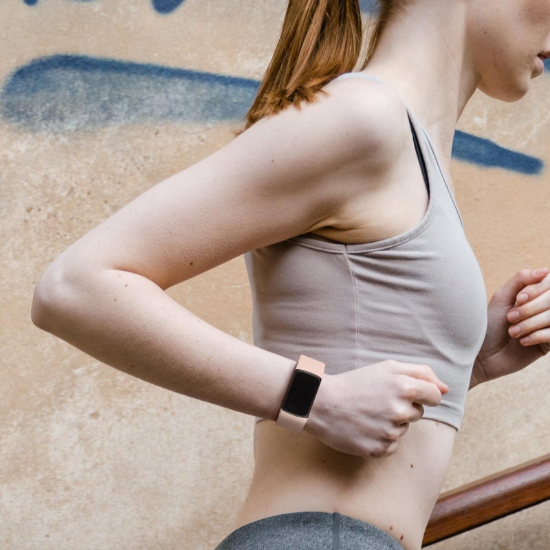 Tobfit 6 PACK Sport Bands Compatible with Fitbit Charge 5 Bands for Women Men, Soft Silicone Waterproof Straps Replacement Wristbands Compatible for Fitbit Charge 5 Watchband,Small, Pale - Image 4