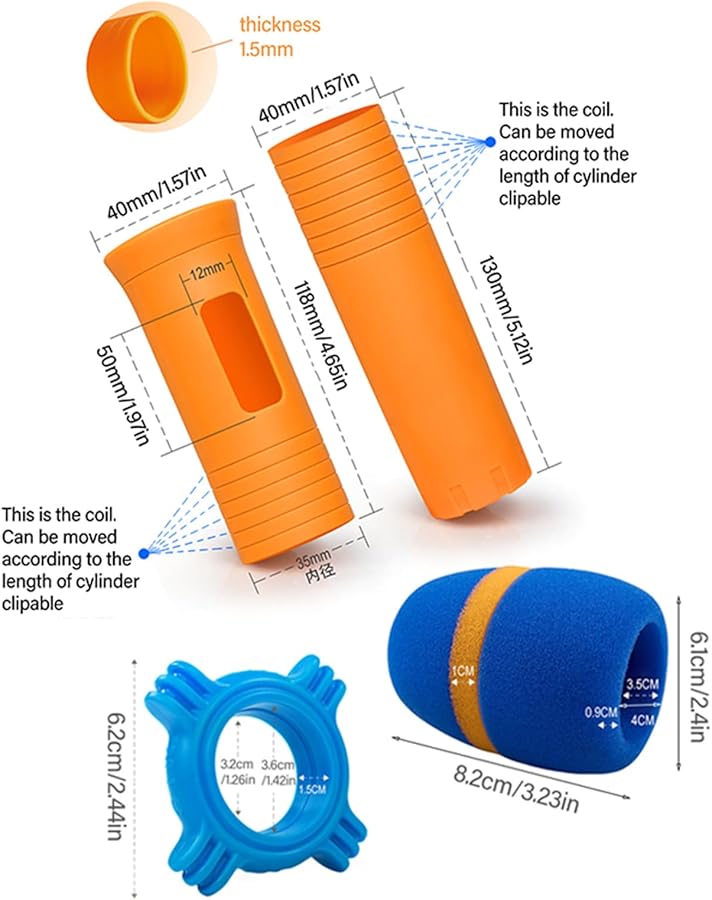 Black Microphone Protective Cover with Windproof Foam and Anti Slip Rings - Image 5