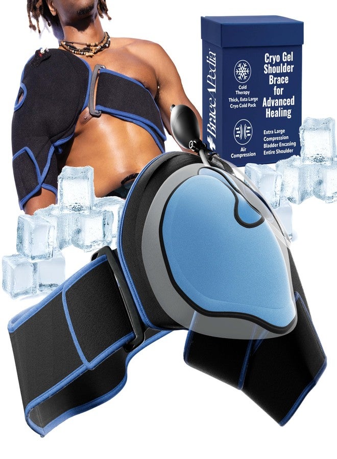 Braceapedia Polar Bear Cryo Shoulder Brace for Women & Men, Medical Grade Cold & Compression Therapy, Post Surgery Recovery, Shoulder Ice Pack, Great for Sports and Athletes, Adjustable Universal Fit, Black - Image 1
