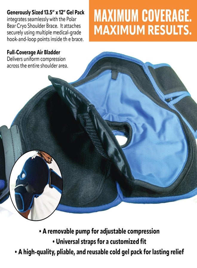 Braceapedia Polar Bear Cryo Shoulder Brace for Women & Men, Medical Grade Cold & Compression Therapy, Post Surgery Recovery, Shoulder Ice Pack, Great for Sports and Athletes, Adjustable Universal Fit, Black - Image 5