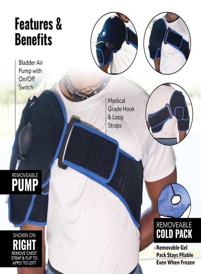 Braceapedia Polar Bear Cryo Shoulder Brace for Women & Men, Medical Grade Cold & Compression Therapy, Post Surgery Recovery, Shoulder Ice Pack, Great for Sports and Athletes, Adjustable Universal Fit, Black - Image 4