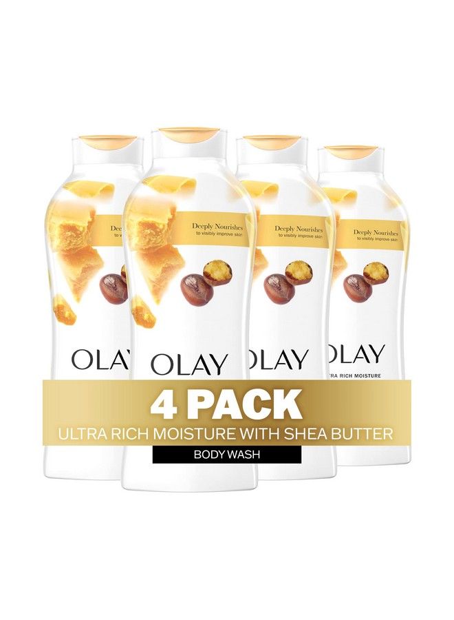 Olay غسول جسم موفّر للترطيب الفائق مع زبدة الشيا 22 أوز (عبوة من 4) - Image 1