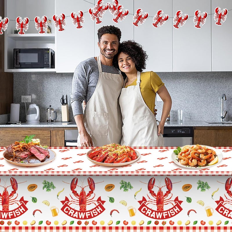Iceyyyy Eid Mubarak Table Cover-Ramadan Table Cloth-Arabesque Table Cover for Eid (Crawfish) - Image 5