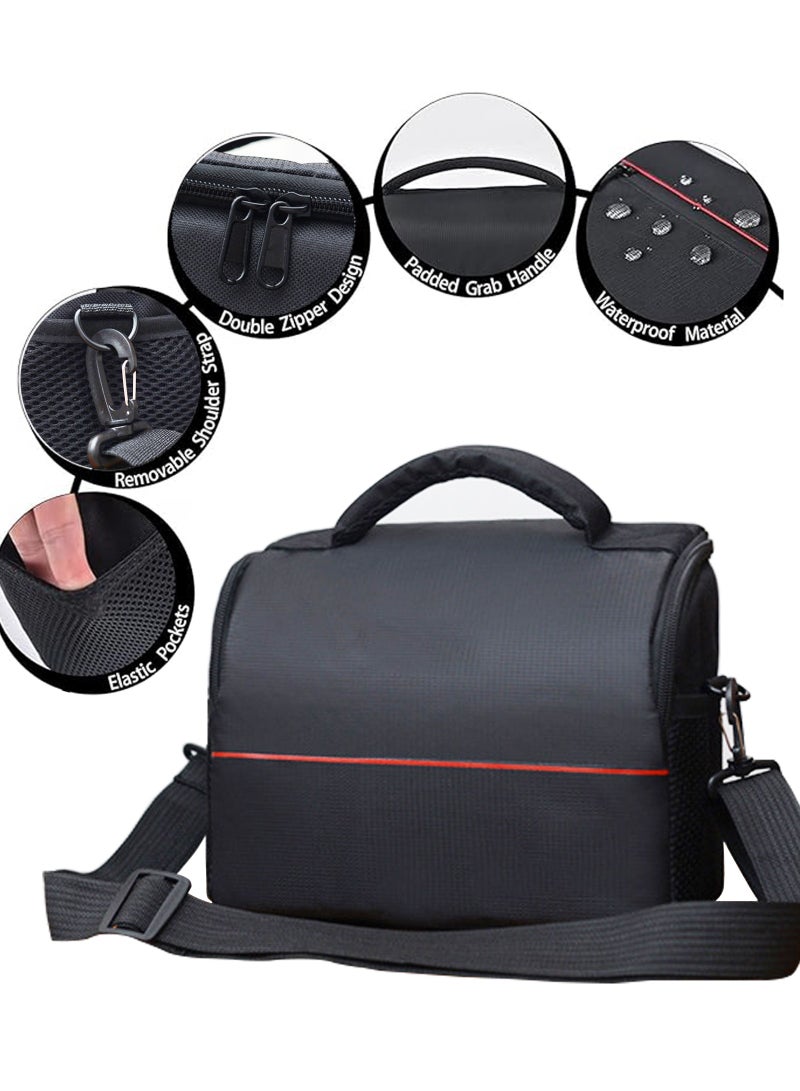 Digital Camera Bag Organized Compartments Multi-Functional Professional Shoulder Crossbody Bag for DSLR Cameras, DVs, Long Zoom Lenses, Fishing Lights, and Instruments - Image 3