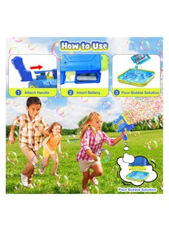 Generic Bubble Gun Machine for Kids 4-8: Automatic Bubble Guns with LED Lights - 86-Hole Bubble Blaster  - Image 4