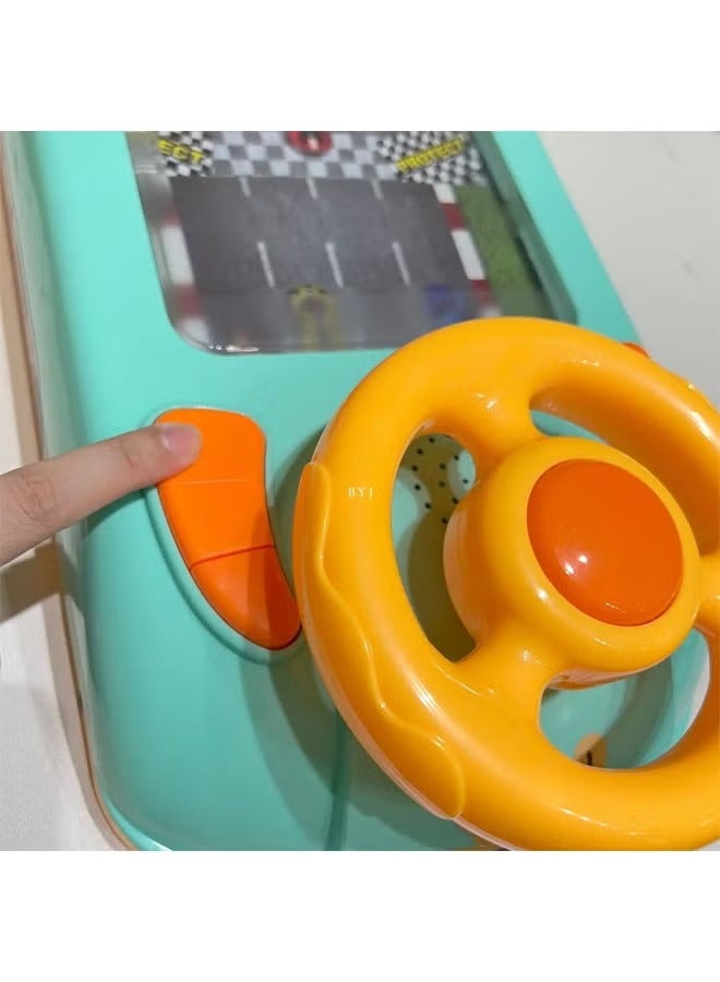 Simulation Driving Steering Wheel Musical Steering Wheel Toys for child, Toddler Simulated Driving Racing Car Game with Sound Age 3+ Year Old, Interactive Educational Learning Race Car Toy for Boys
