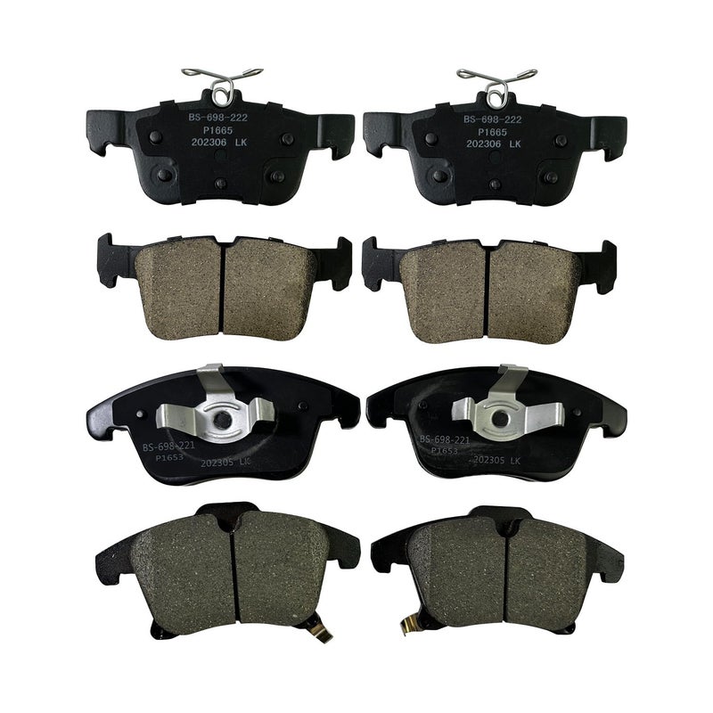 IBESTWOLF Front and Rear Ceramic Brake Pads for 20132020 Ford Fusion for 20132020 Lincoln MKZ Disc Brake Pad Replacement Kit P1653 P1665 - Image 3