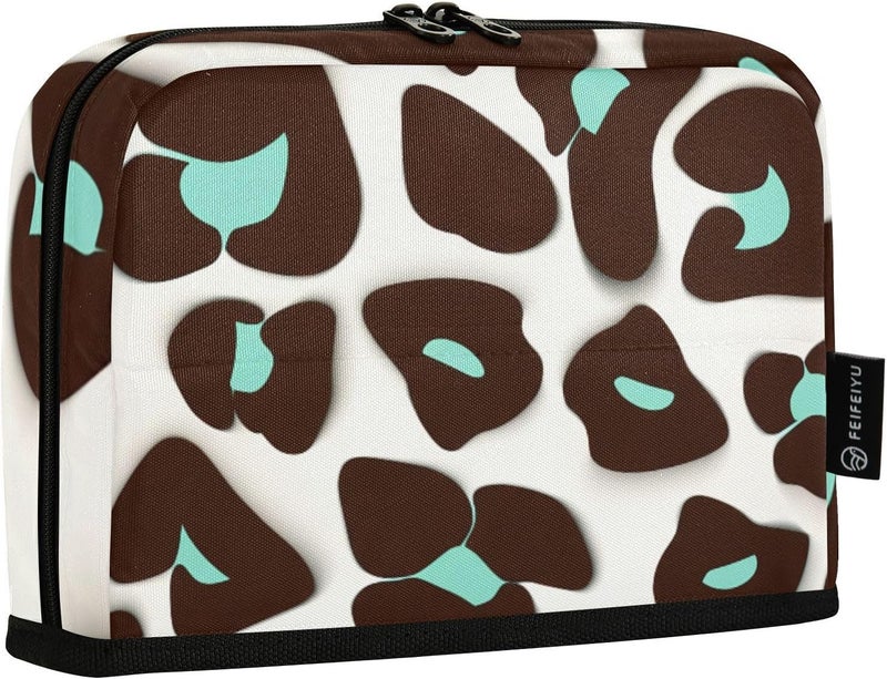 xigua Leopard Spots Zipper Pencil Pouch, Large Pencil Case with Mesh Pocket, Upright Stationery Bag for Pens Pencils & Highlighters, Pen Case for School Supplies, 8.3"x1.96"x5.9" - Image 2